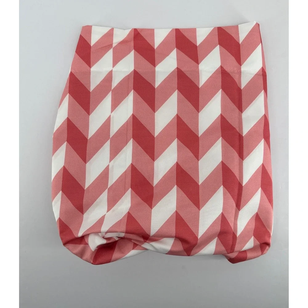 Ambesonne Pink Chevron Microfiber Window Curtains 2 Panel Set 56x95 Rod Pocket